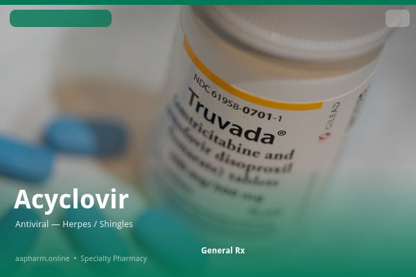 Acyclovir — Antiviral (Herpes/Shingles)